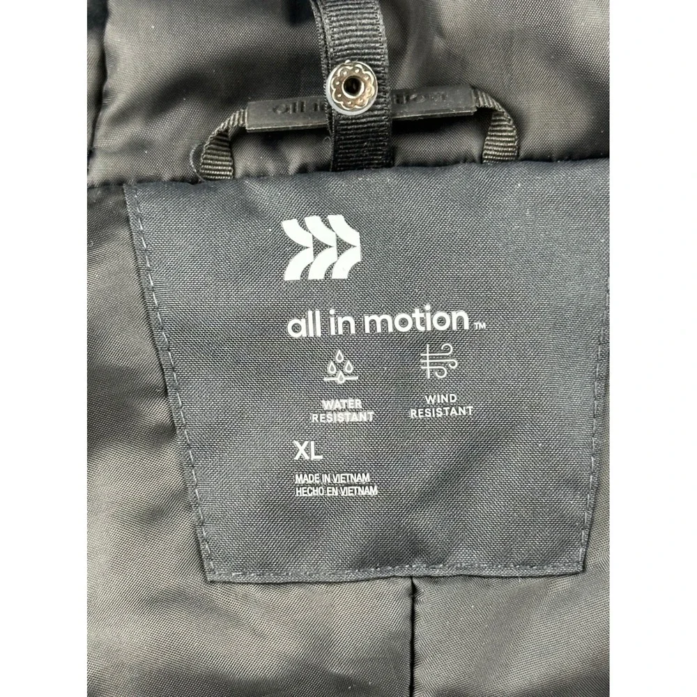 All‎ In Motion Packable Jacket Men XL Gray Casual Fit Light Water Resistant Hood